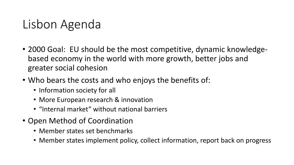 lisbon agenda