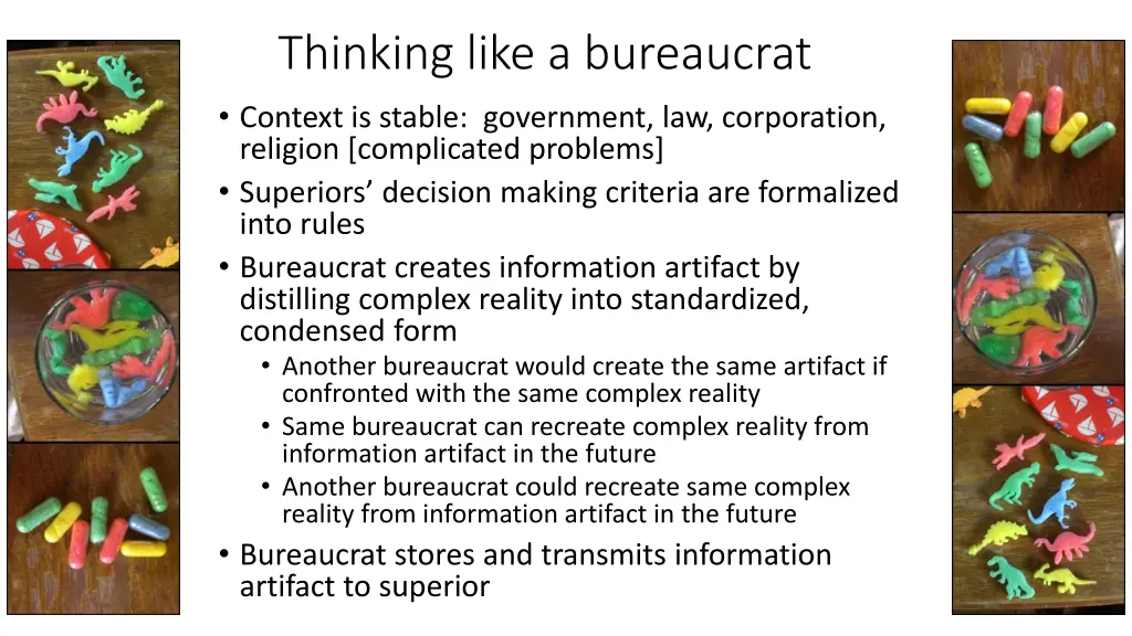 thinking like a bureaucrat context is stable