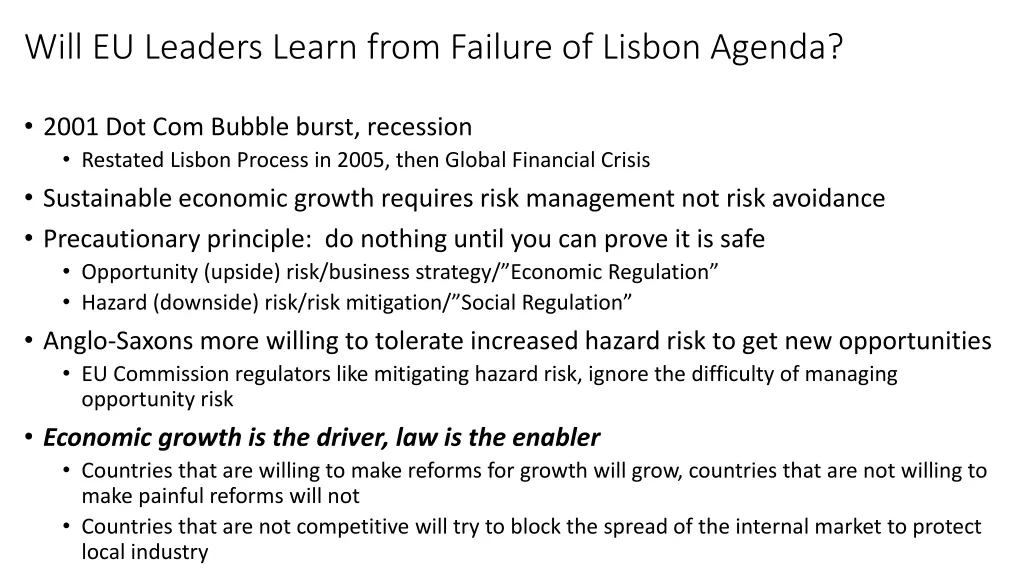 will eu leaders learn from failure of lisbon