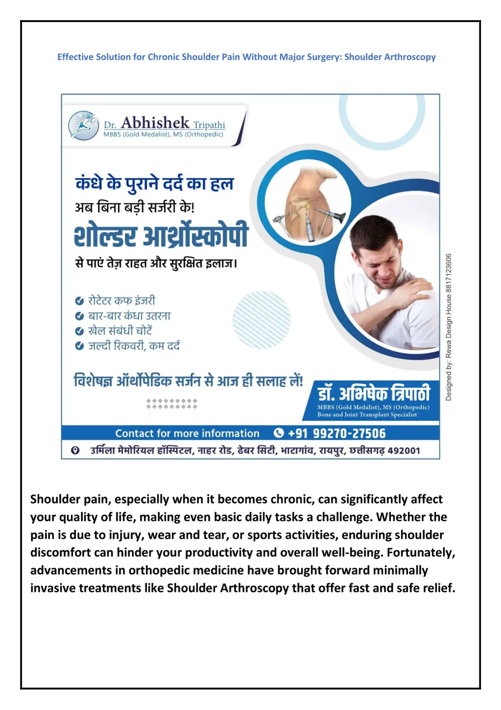 effective solution for chronic shoulder pain 1