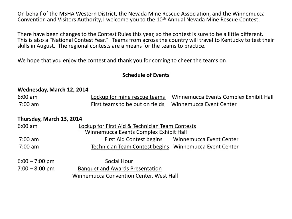 on behalf of the msha western district the nevada