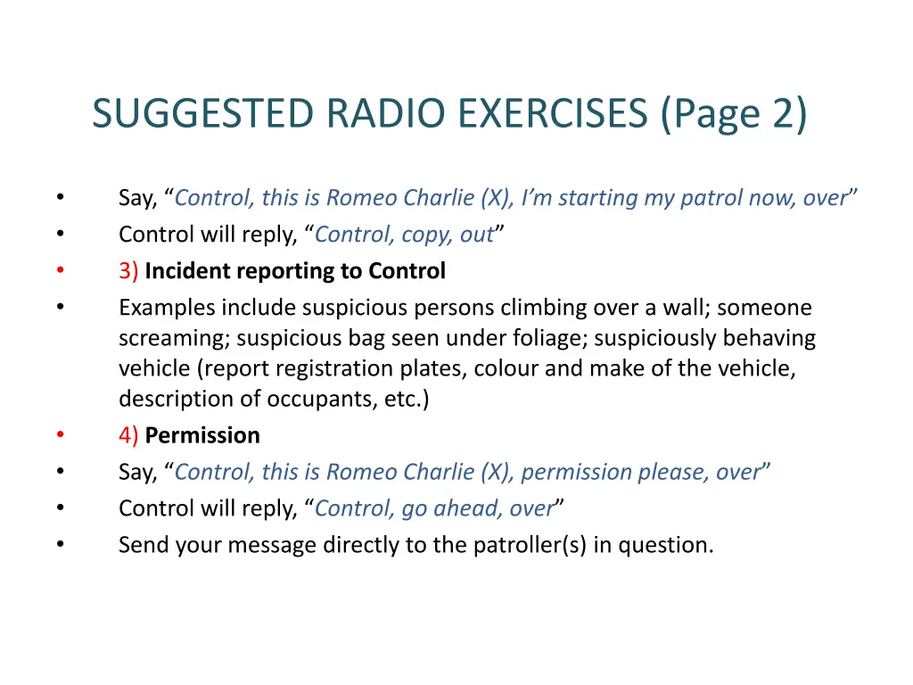 suggested radio exercises page 2