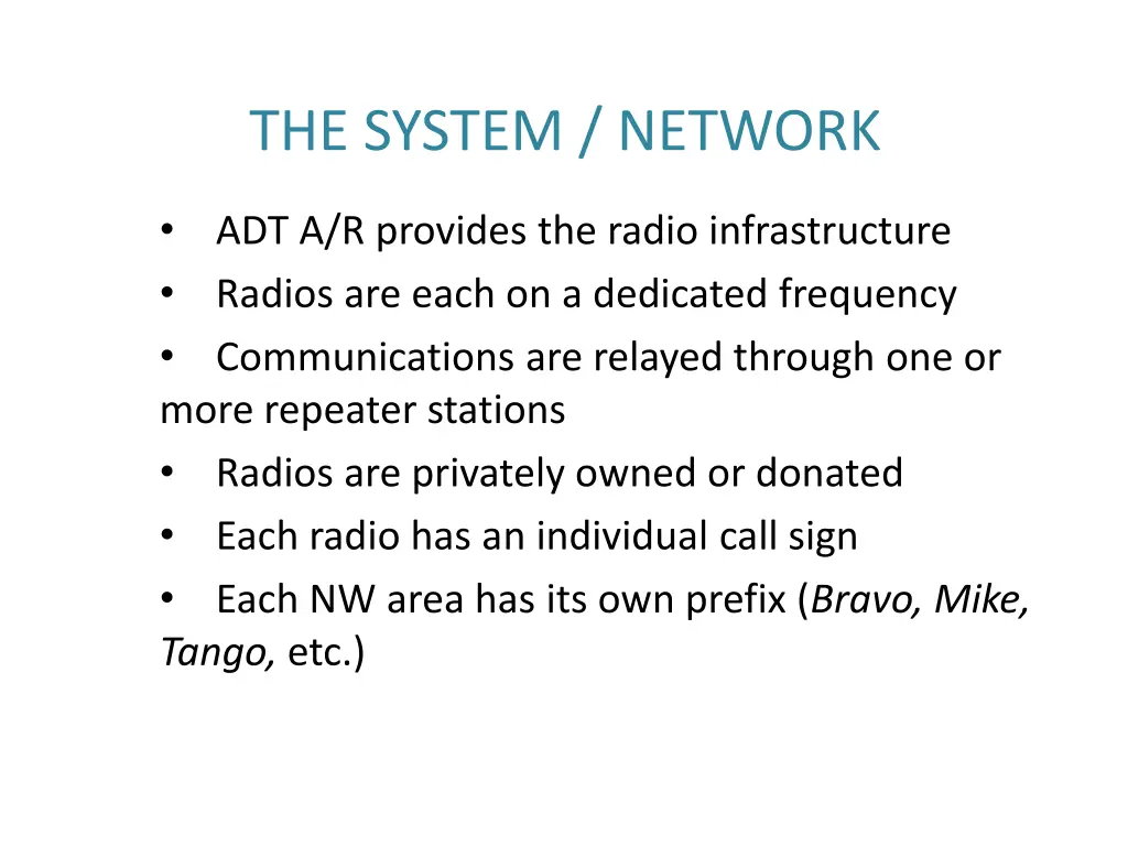 the system network