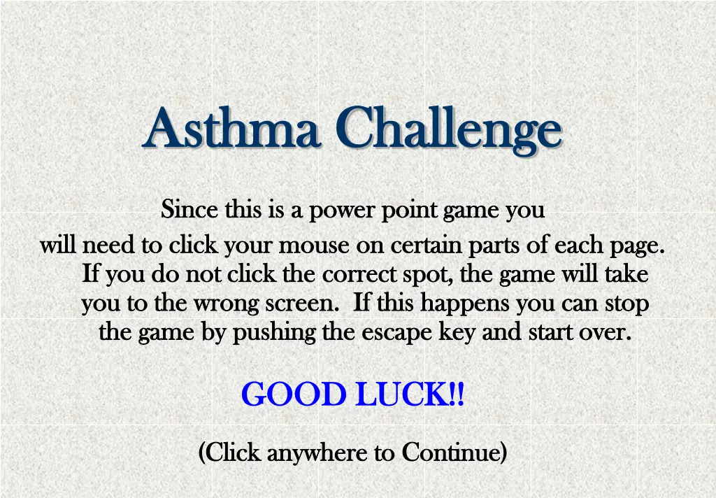asthma challenge asthma challenge