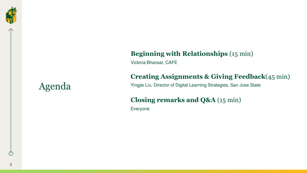 beginning with relationships 15 min