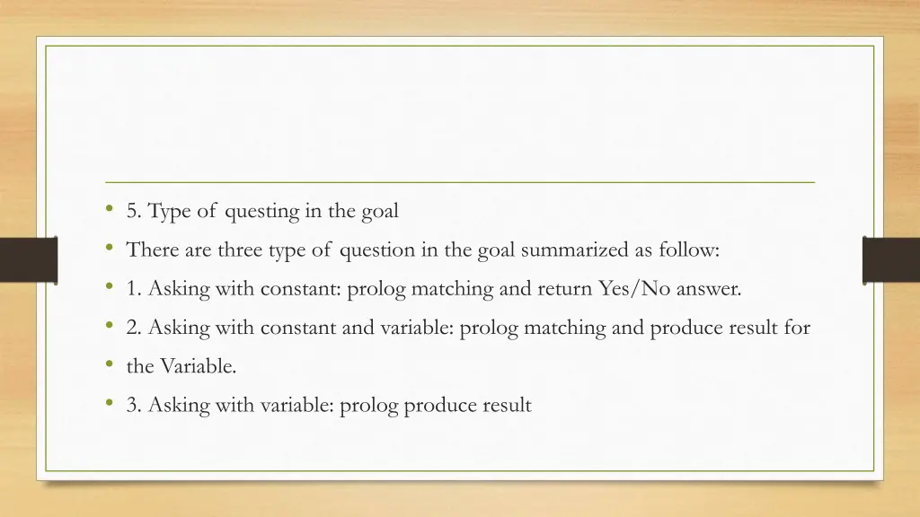 5 type of questing in the goal there are three
