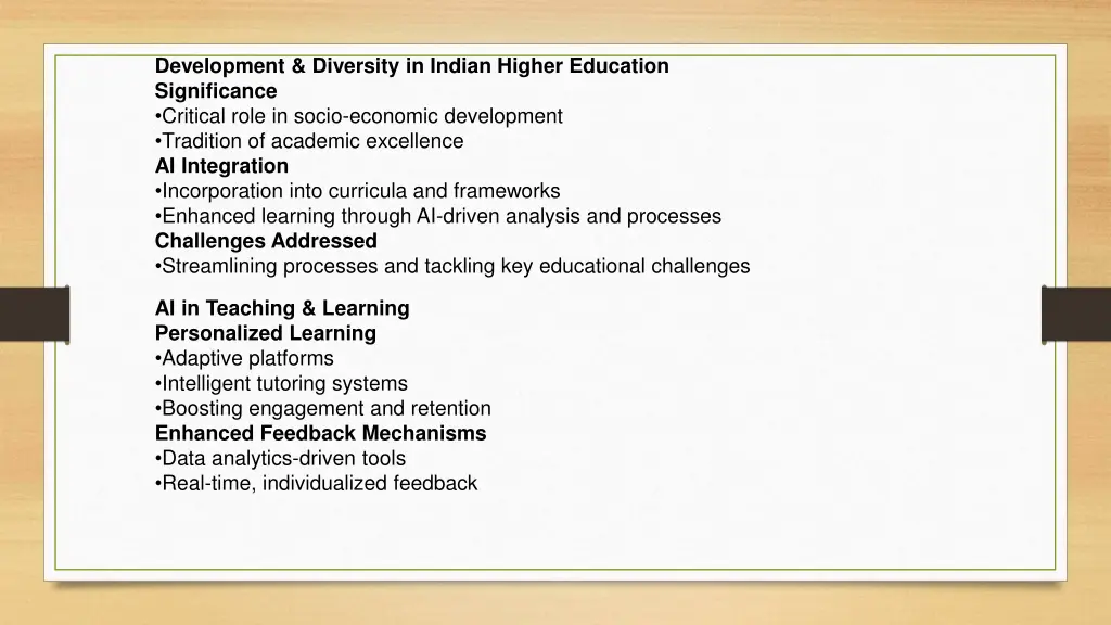 development diversity in indian higher education