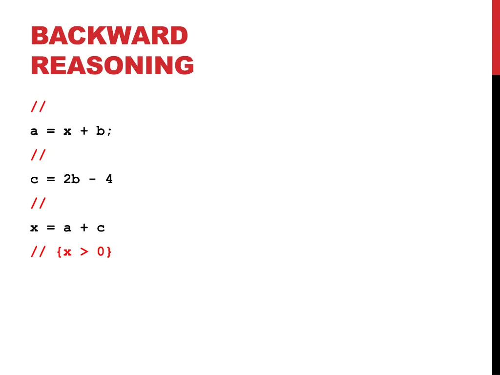 backward reasoning