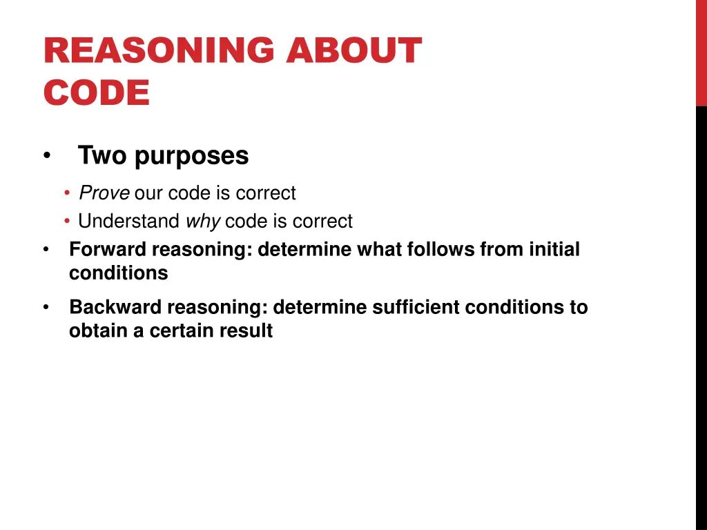 reasoning about code