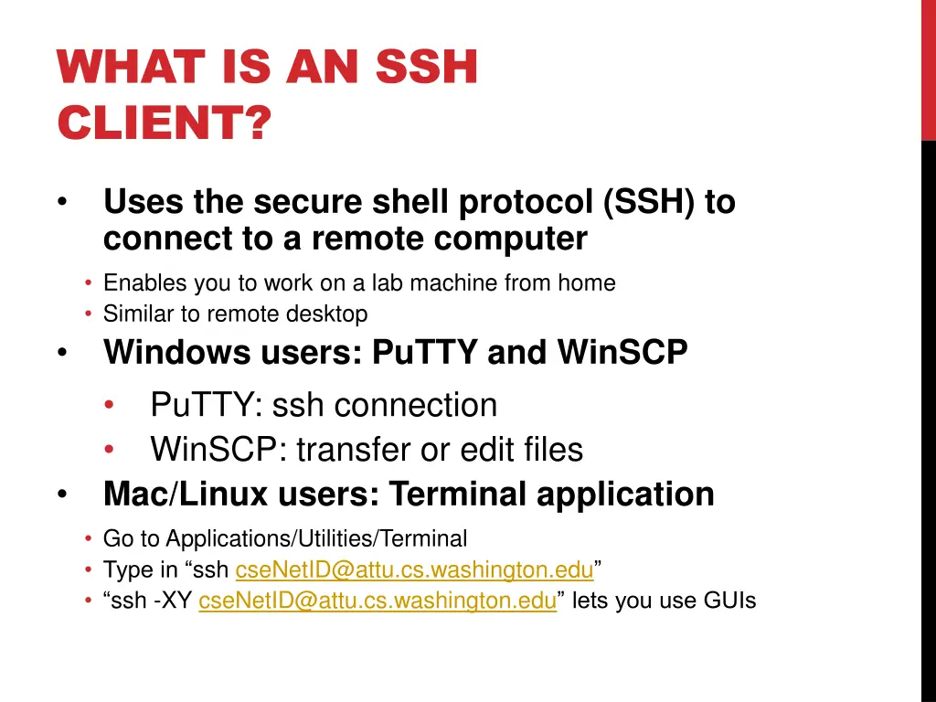 what is an ssh client