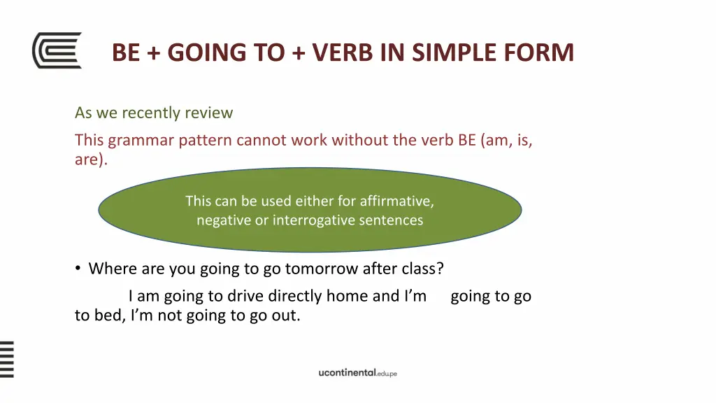 be going to verb in simple form