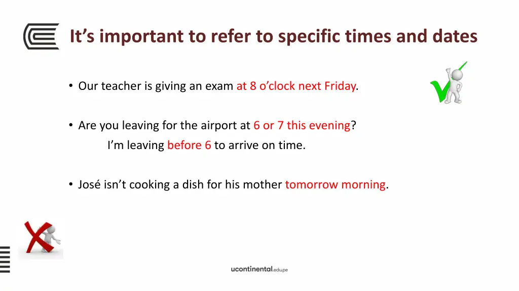 it s important to refer to specific times