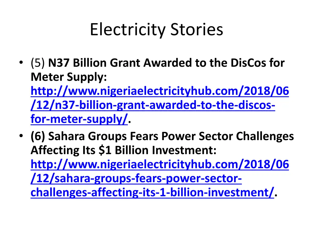 electricity stories 1