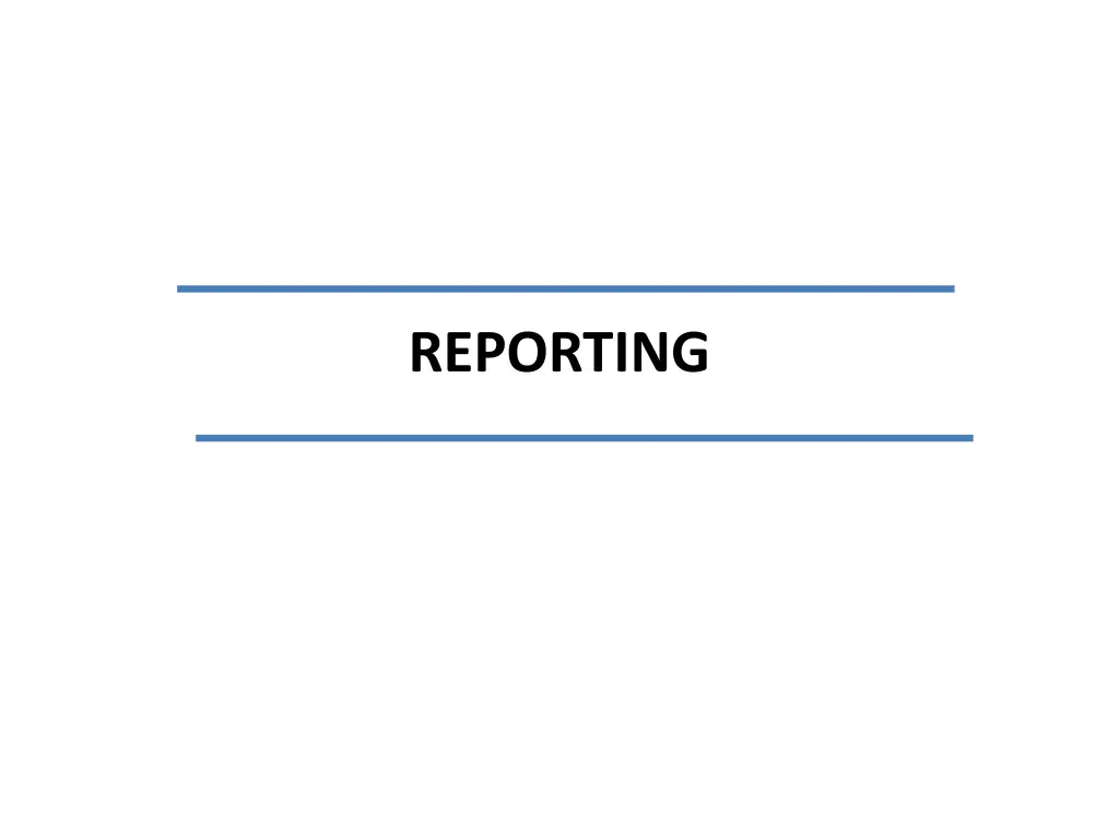 reporting