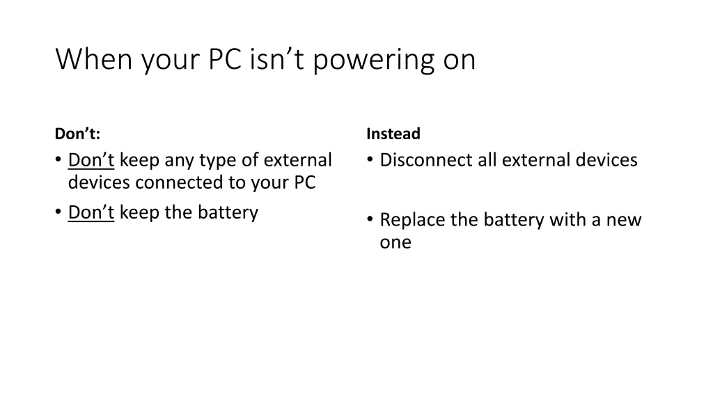 when your pc isn t powering on