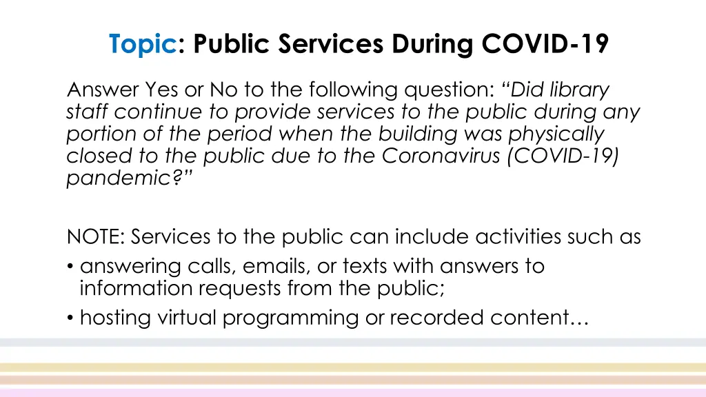 topic public services during covid 19