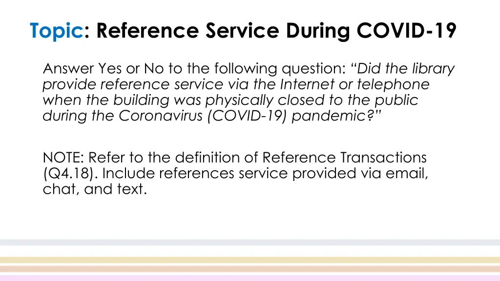 topic reference service during covid 19