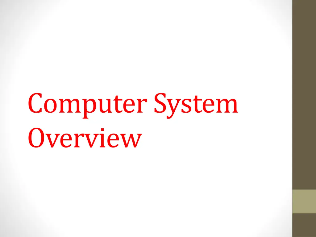 computer system overview