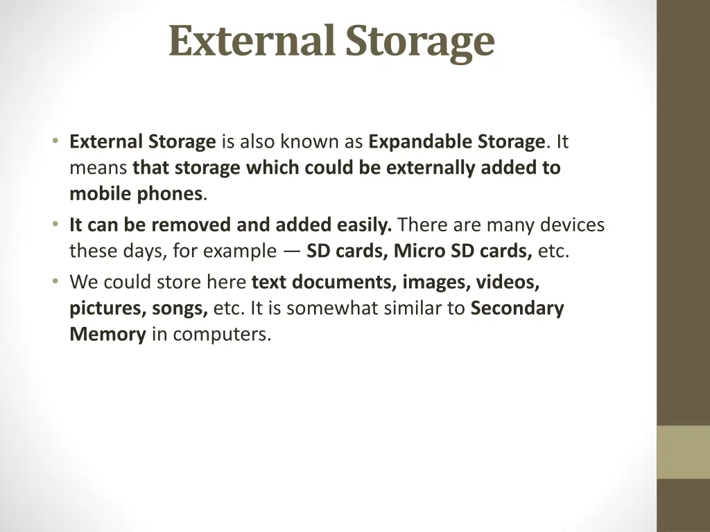 external storage