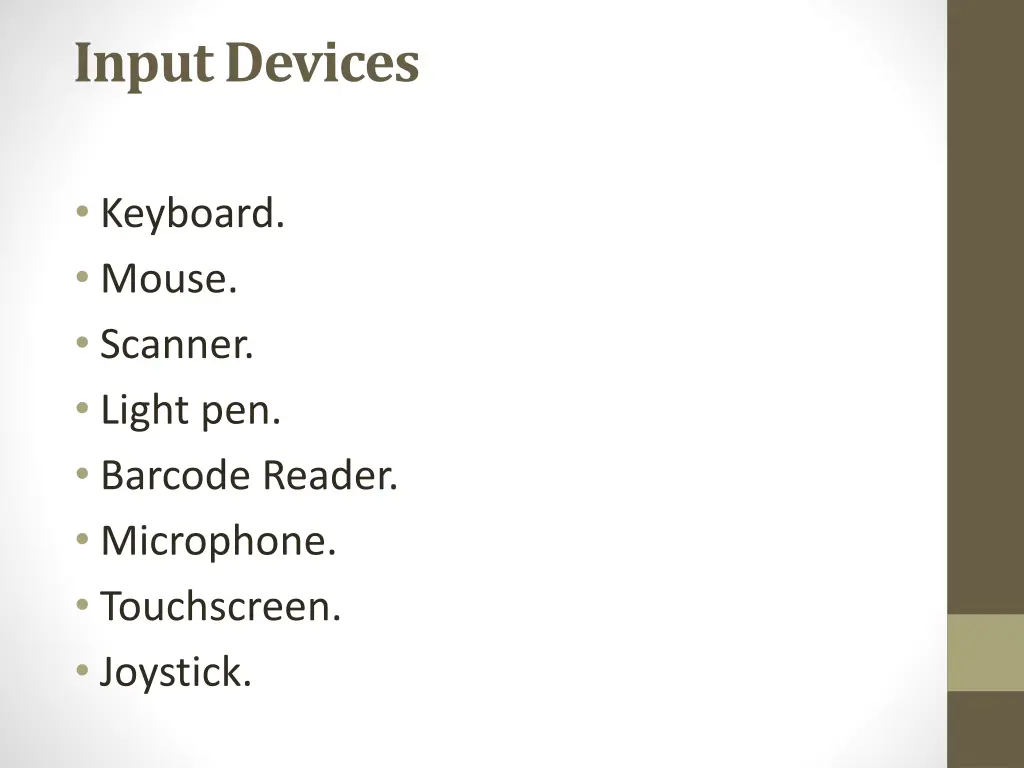 input devices