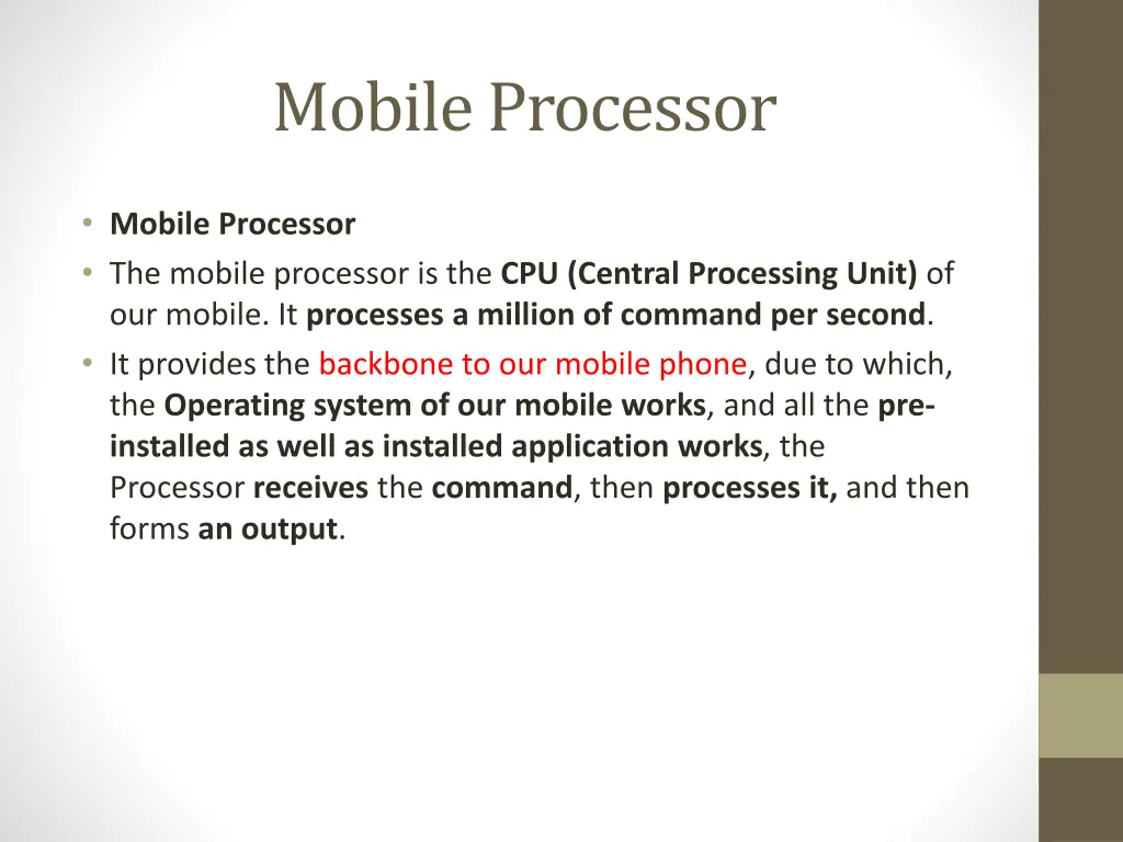 mobile processor