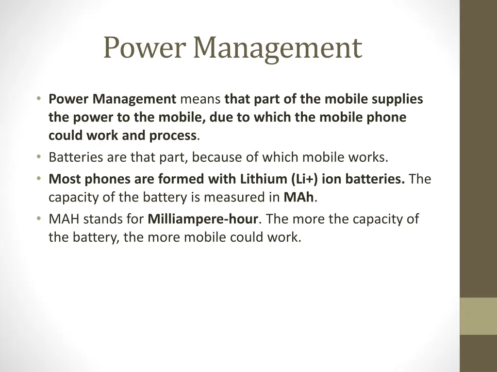 power management