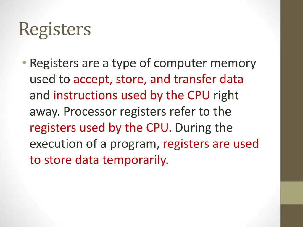 registers