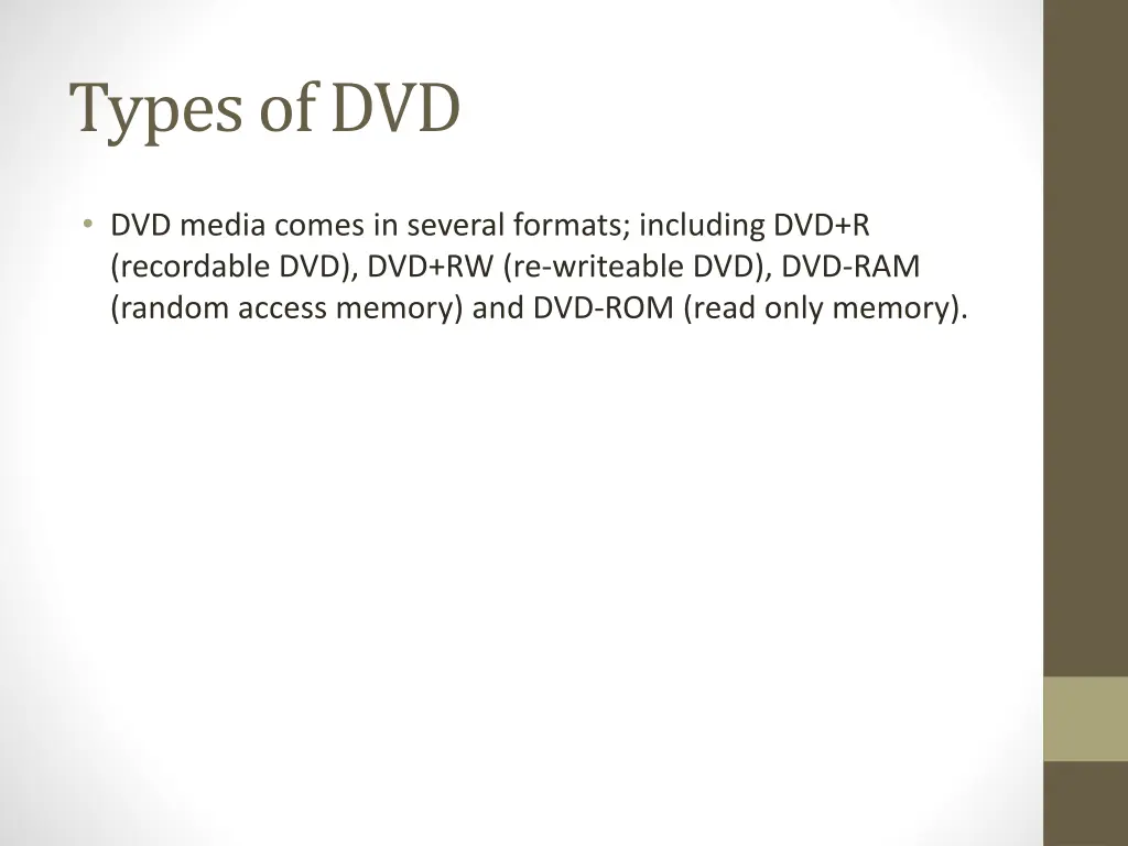 types of dvd