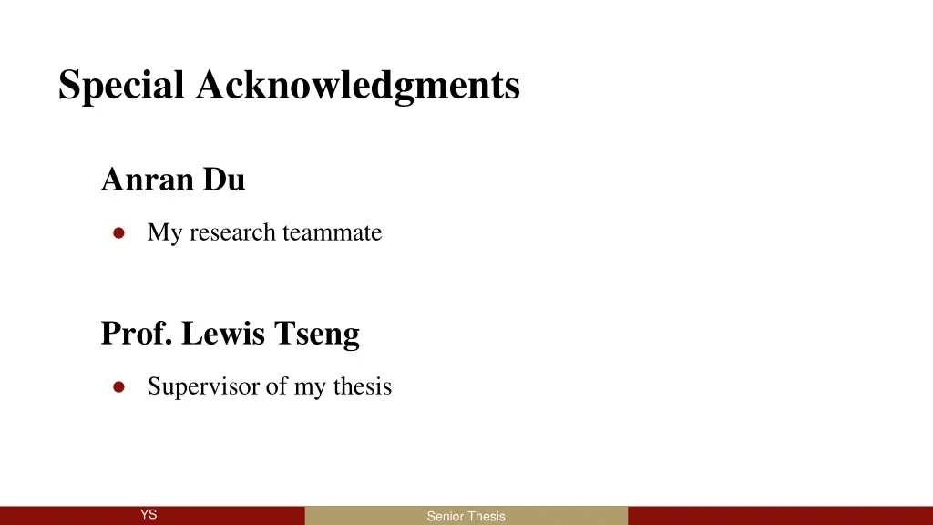 special acknowledgments