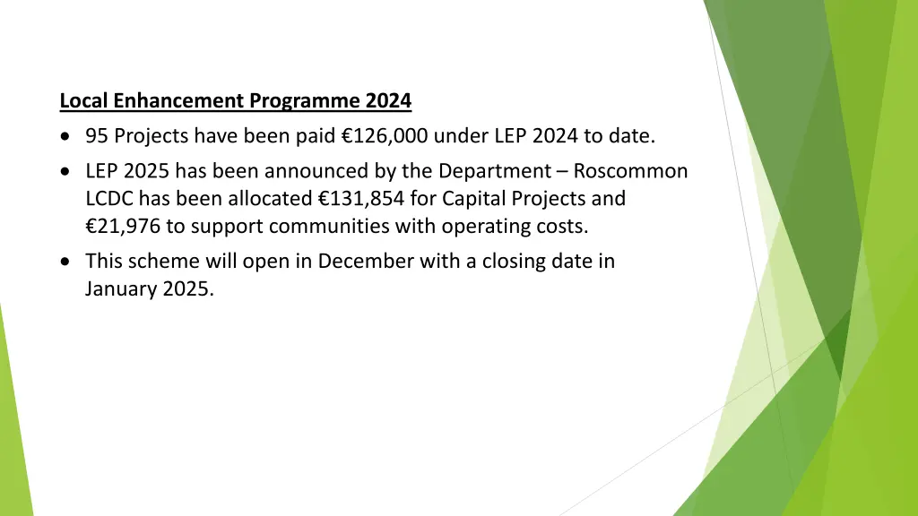 local enhancement programme 2024 95 projects have