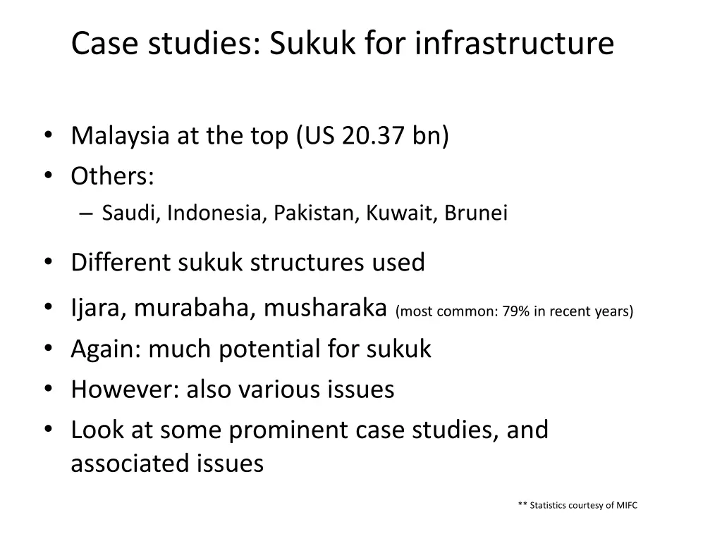 case studies sukuk for infrastructure 2