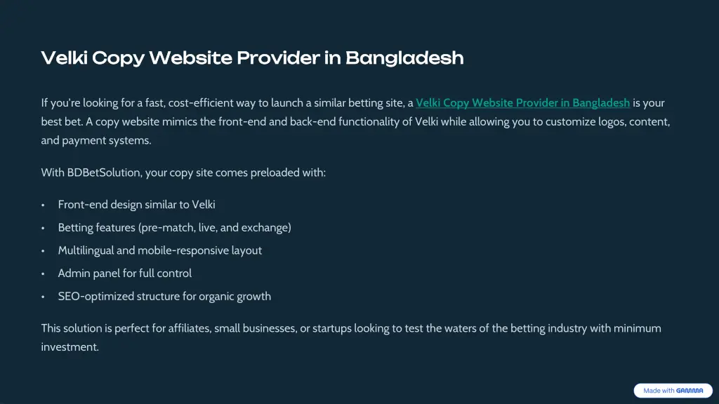 velki copy website provider in bangladesh velki