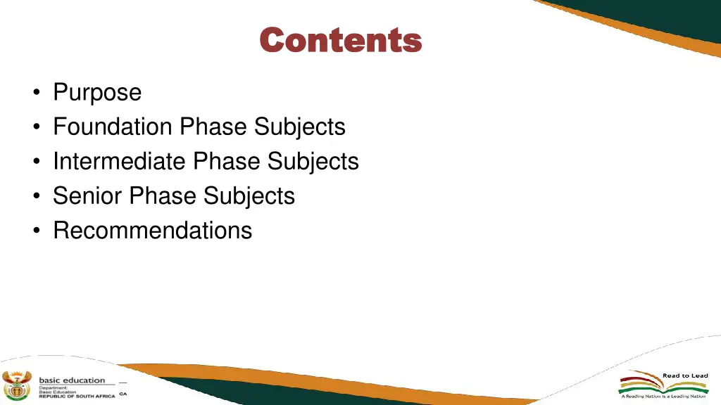 contents contents