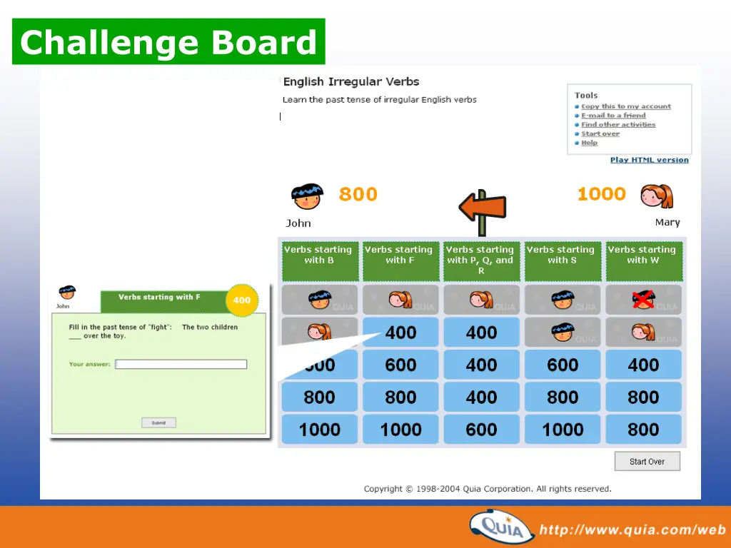 challenge board
