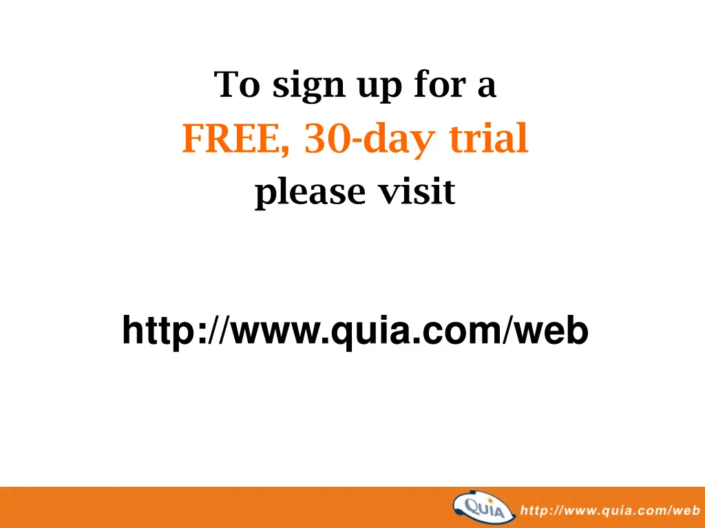 to sign up for a free 30 day trial please visit