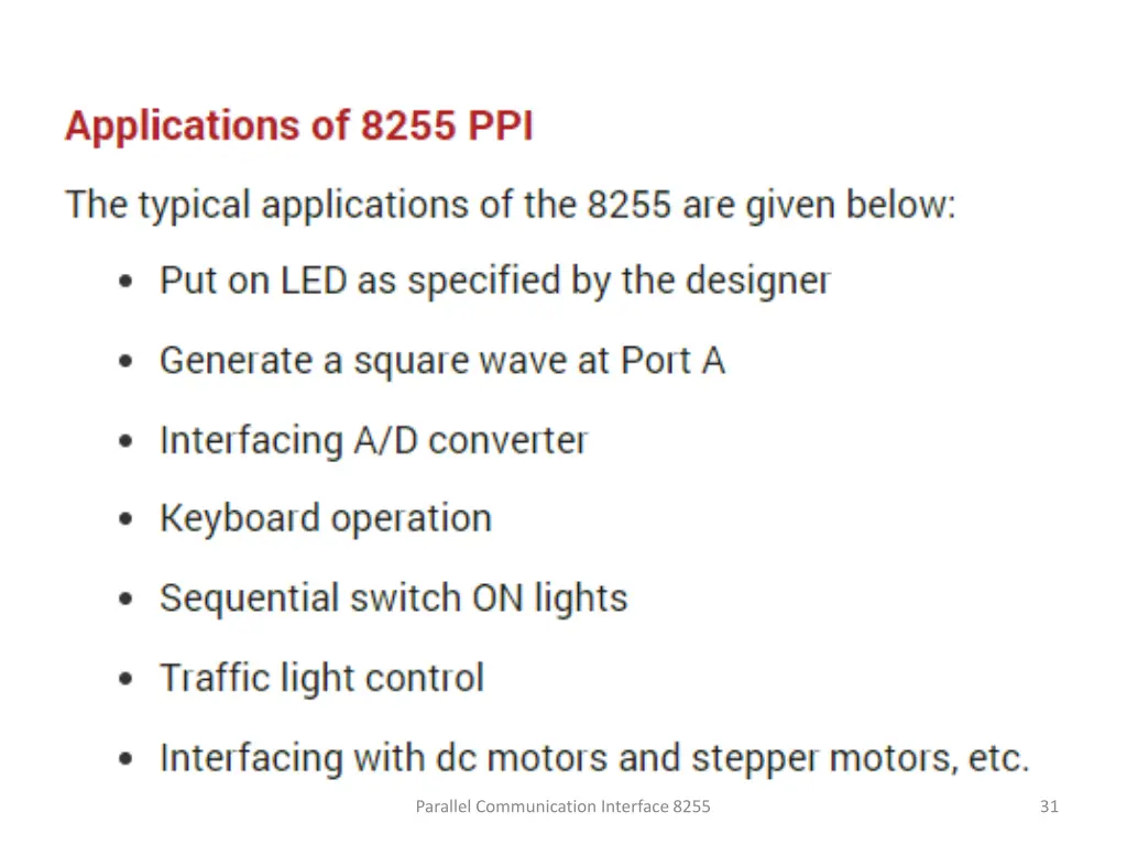 parallel communication interface 8255 5
