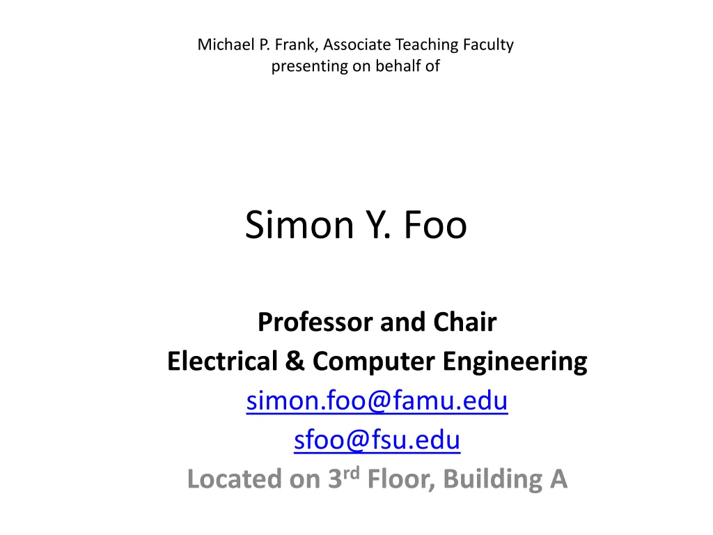 michael p frank associate teaching faculty