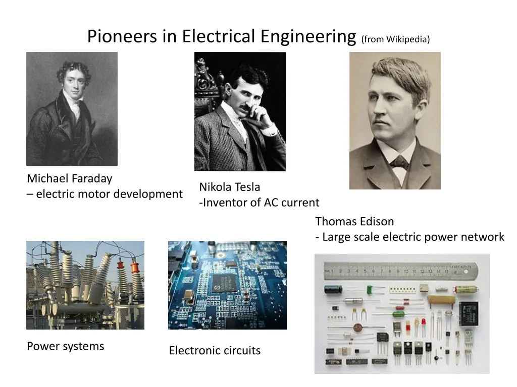 pioneers in electrical engineering from wikipedia