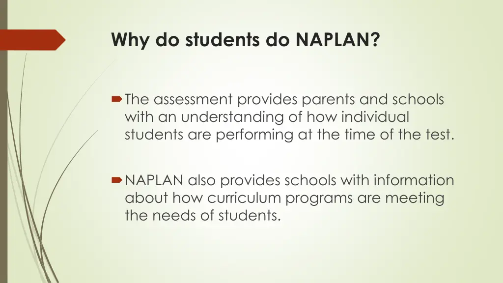 why do students do naplan