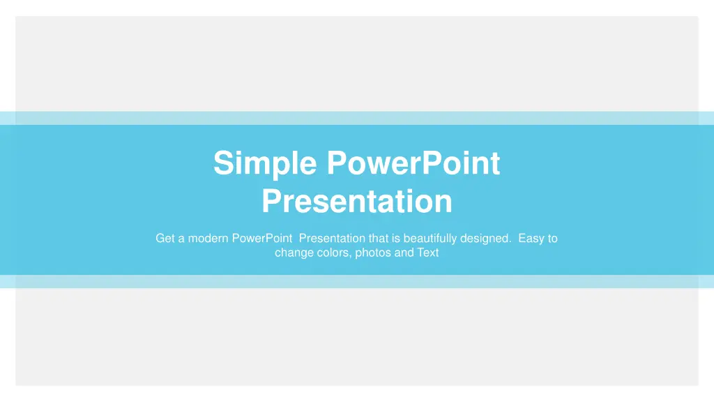 simple powerpoint presentation