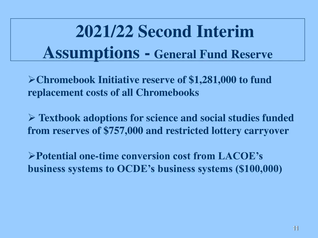 2021 22 second interim assumptions general fund 4