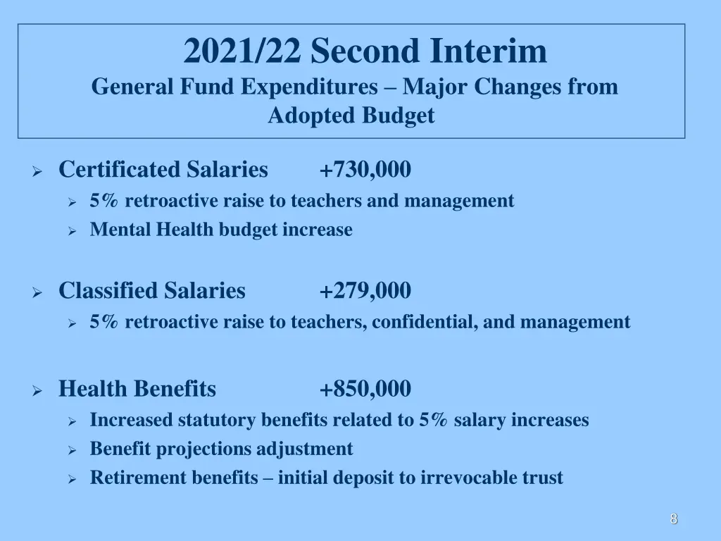 2021 22 second interim general fund expenditures