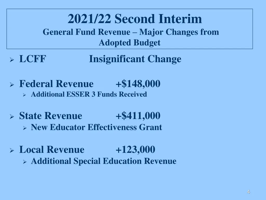 2021 22 second interim general fund revenue major
