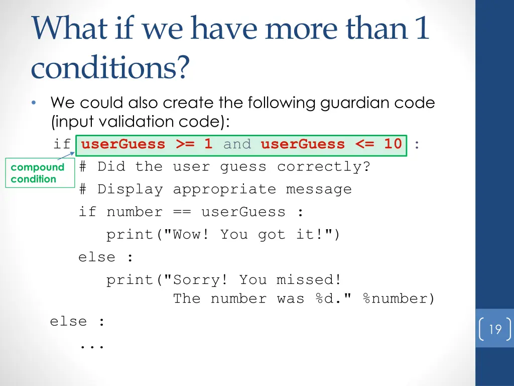 what if we have more than 1 conditions we could