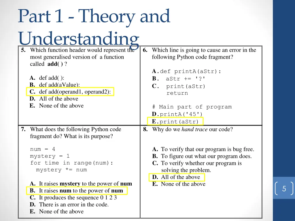 part 1 theory and understanding 2