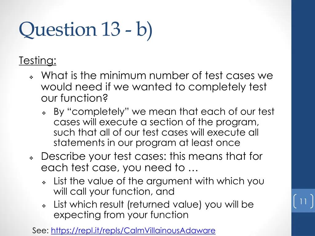 question 13 b