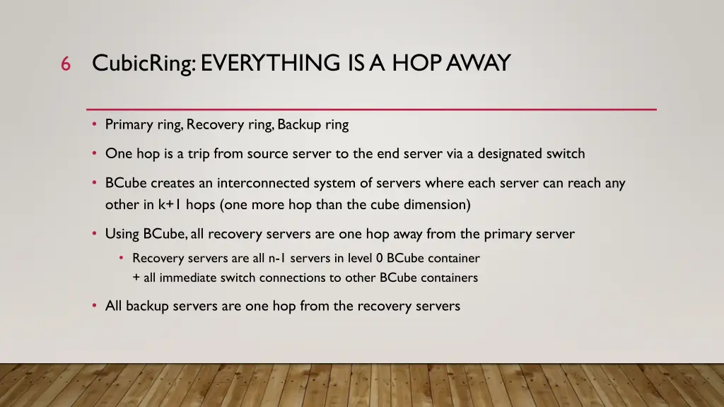 cubicring everything is a hop away
