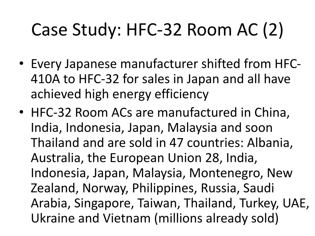 case study hfc 32 room ac 2