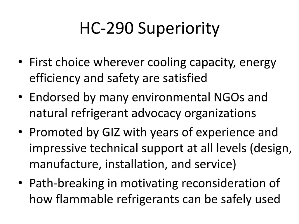 hc 290 superiority
