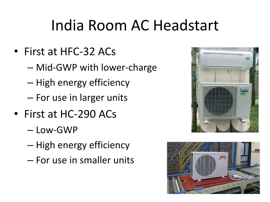 india room ac headstart